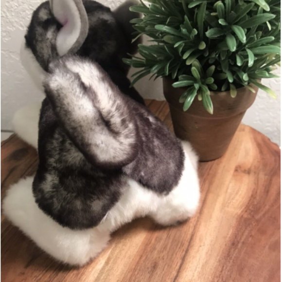 Aurora Miyoni Tots Siberian Husky Puppy Plush 10" Soft Toy Realistic EUC Collar - Picture 5 of 7